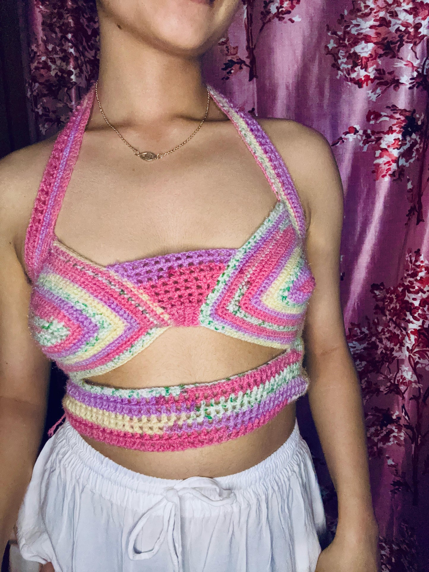 Handmade Crochet Halter Top