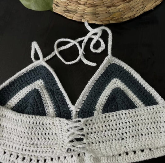 Handmade Crochet Halter Top – Boho Chic Summer Bralette